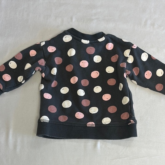 H&M Black and Pink Polka Dot Hoodie Sweatshirt - Picture 3 of 3